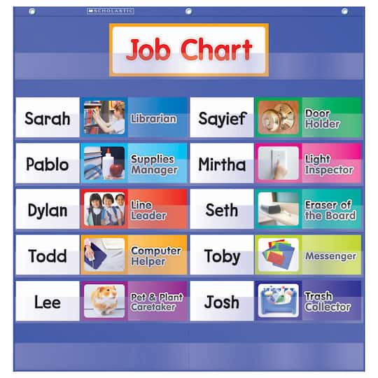 Scholastic&#xAE; Class Jobs Pocket Chart with Cards